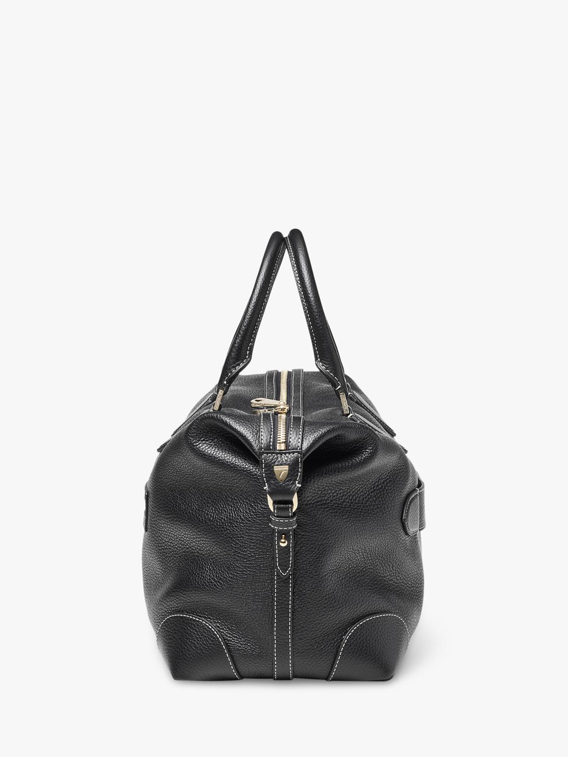 Aspinal of London Hudson bag in black pebble leather, UK version