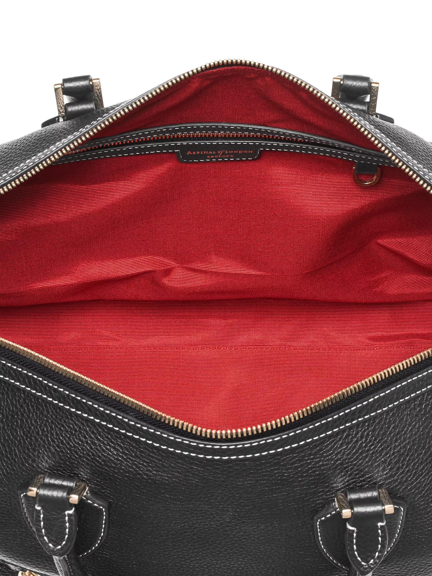 Aspinal of London Hudson bag in black pebble leather, UK version