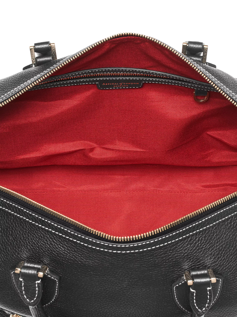 Aspinal of London Hudson bag in black pebble leather, UK version