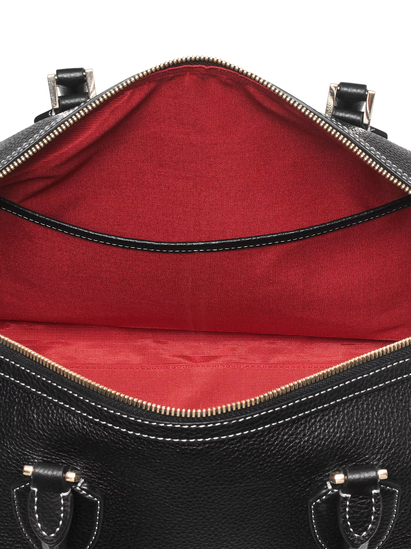 Aspinal of London Hudson bag in black pebble leather, UK version