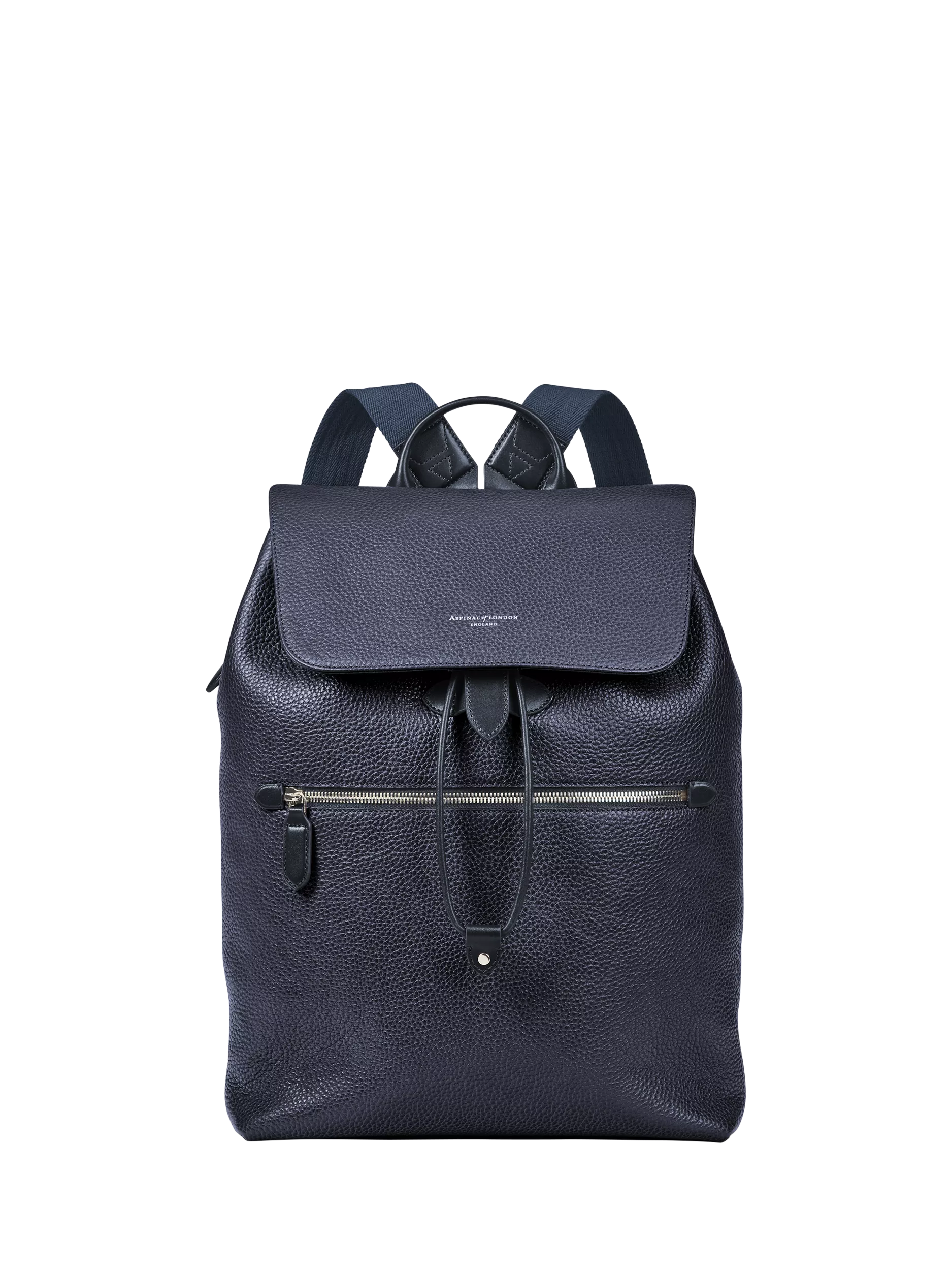 Aspinal of London Reporter Leather Backpack Navy, UK version