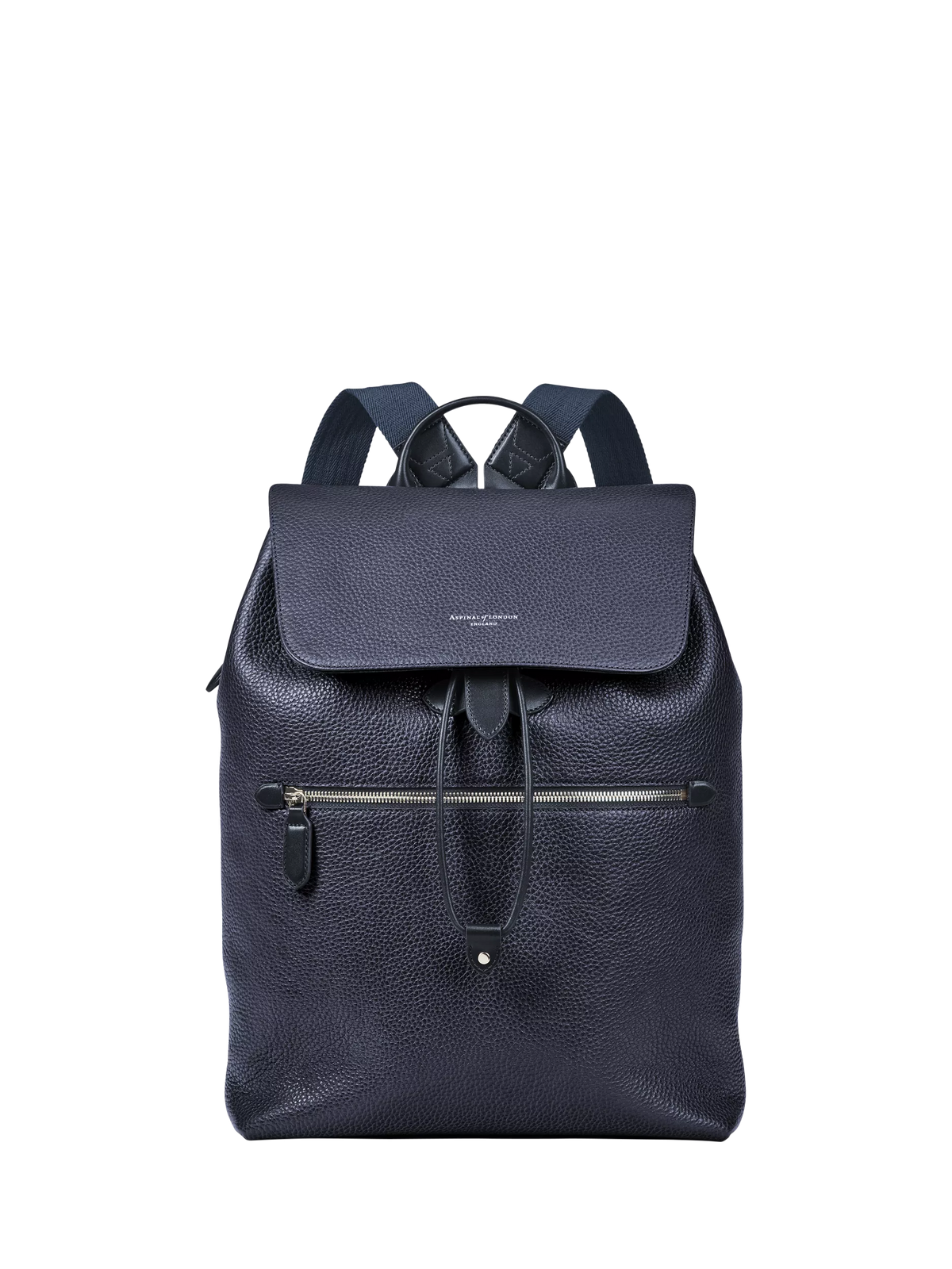 Aspinal of London Reporter Leather Backpack Navy, UK version