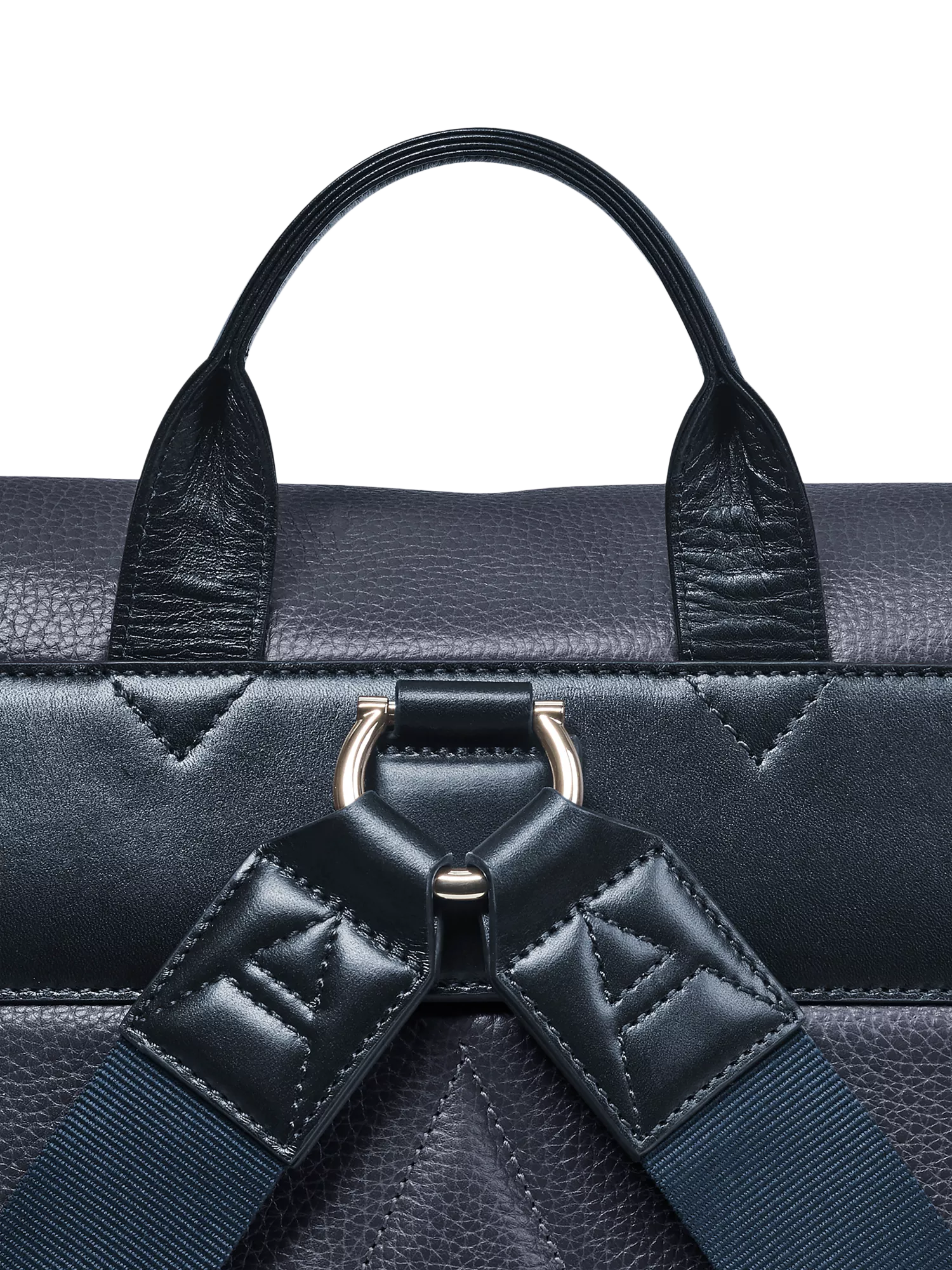 Aspinal of London Reporter Leather Backpack Navy, UK version