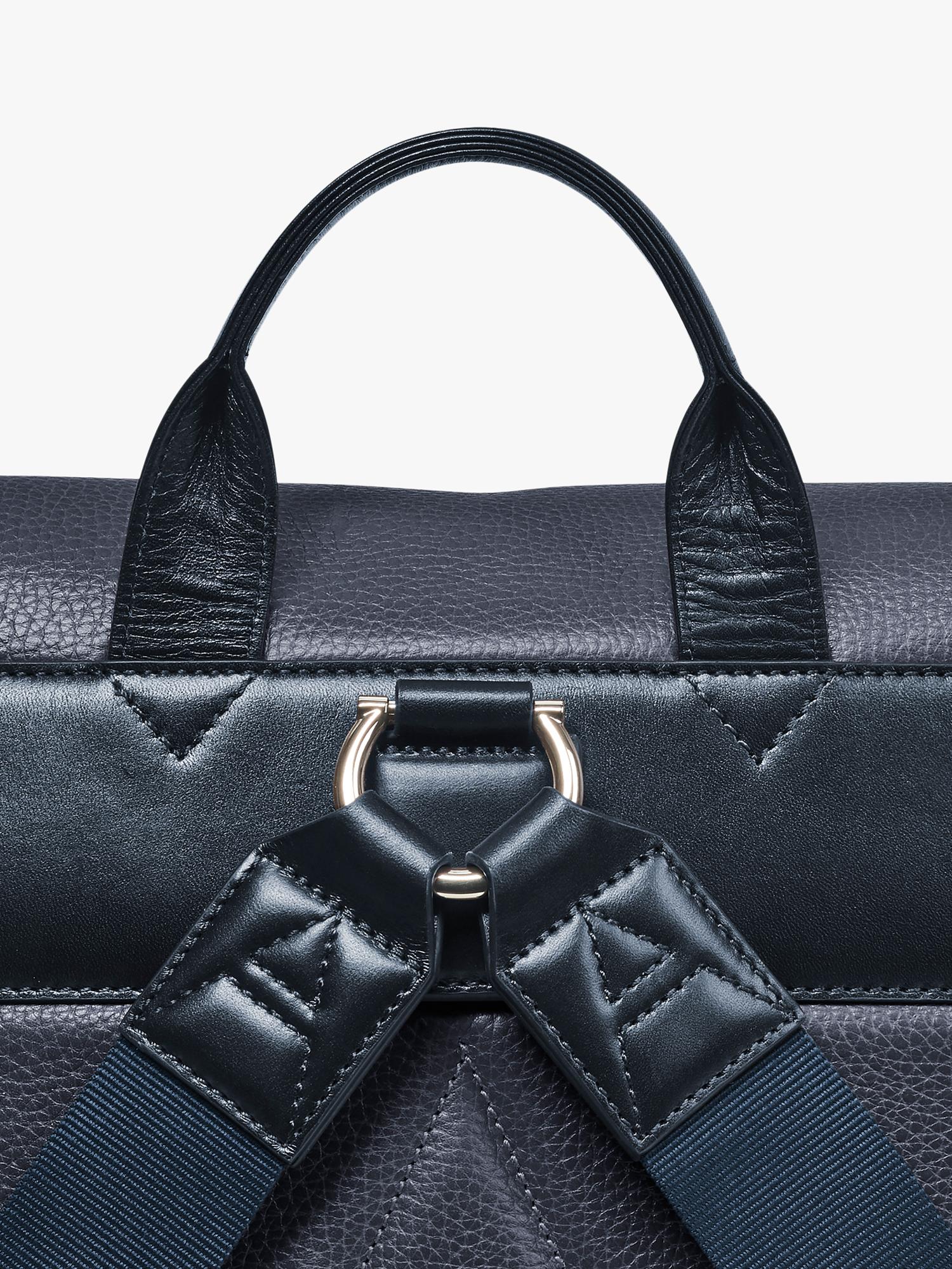 Aspinal of London Reporter Leather Backpack Navy, UK version