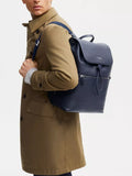 Aspinal of London Reporter Leather Backpack Navy, UK version