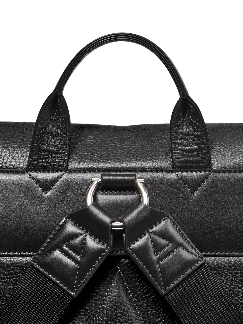 Aspinal of London Reporter leather backpack black, imported from the UK
