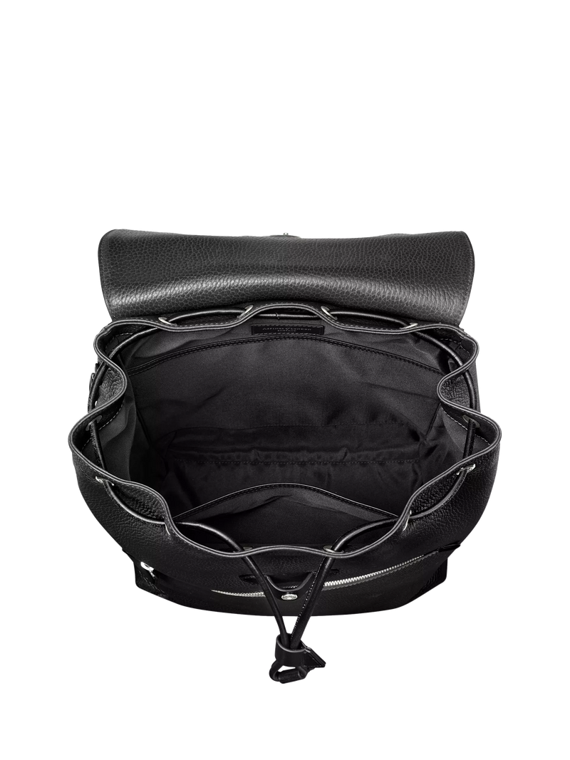 Aspinal of London Reporter leather backpack black, imported from the UK