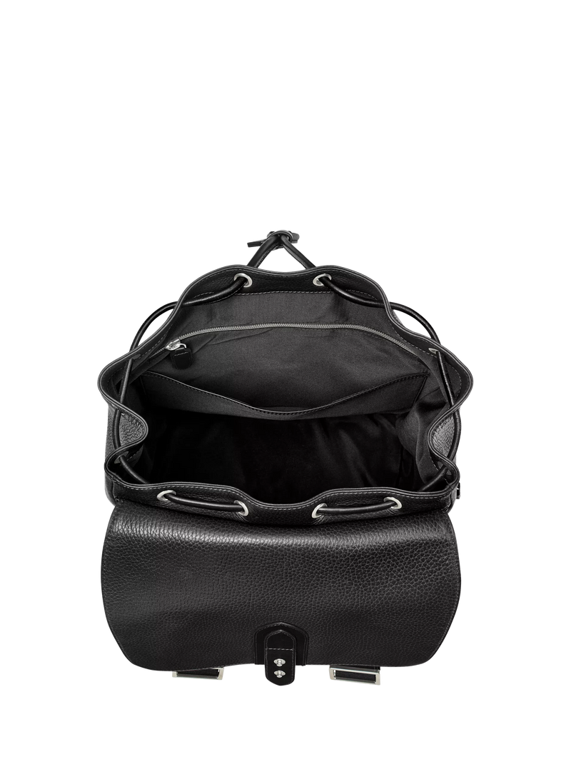Aspinal of London Reporter leather backpack black, imported from the UK