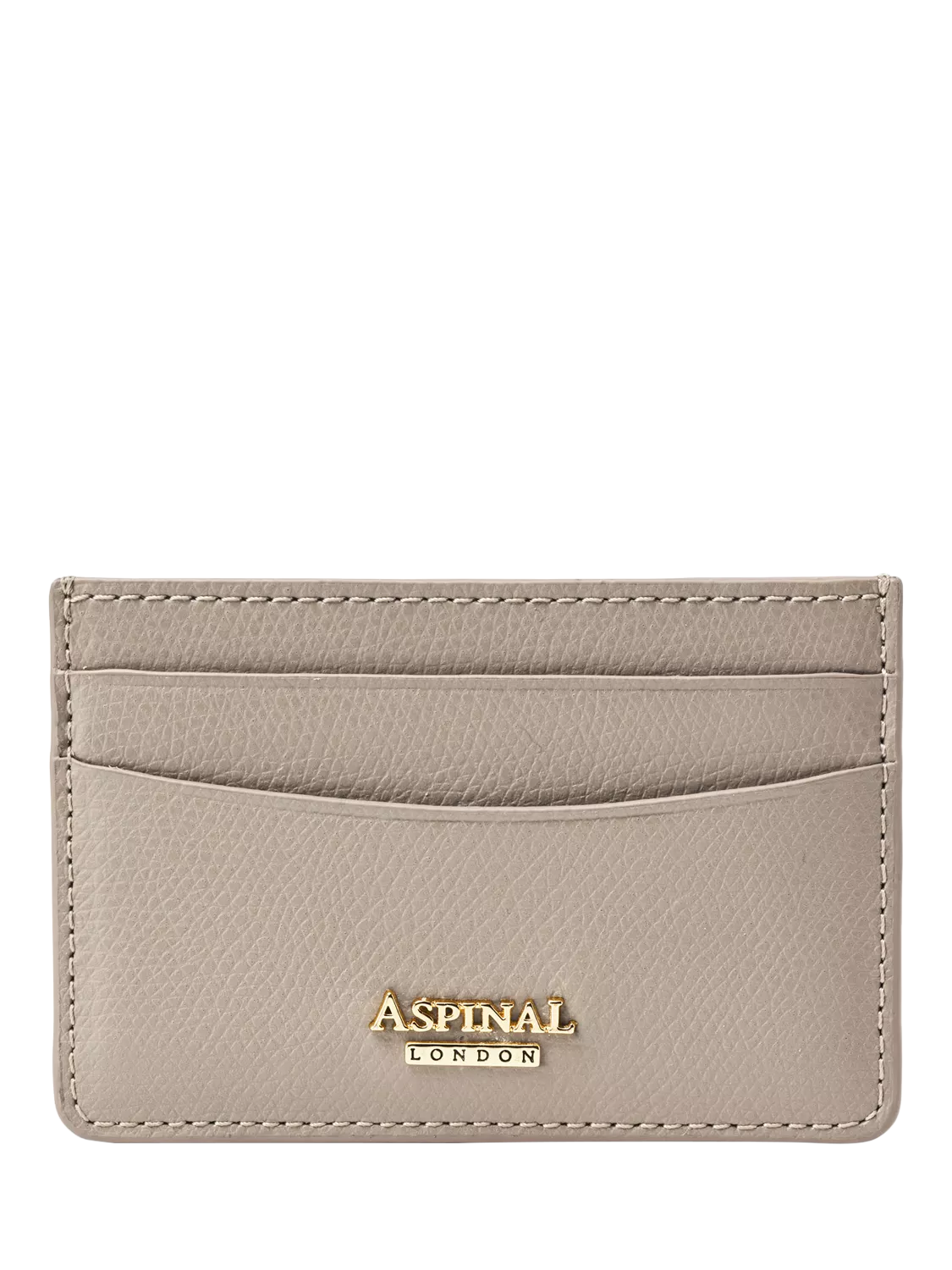 Aspinal of London leather slim credit card case taupe, UK version