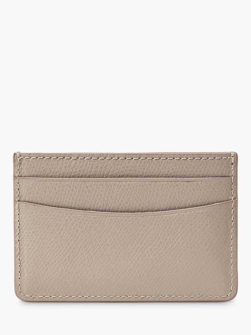 Aspinal of London leather slim credit card case taupe, UK version