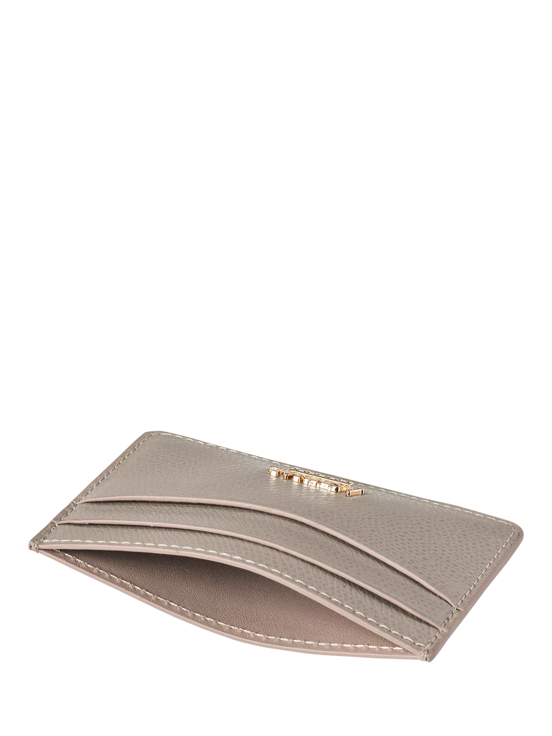 Aspinal of London leather slim credit card case taupe, UK version