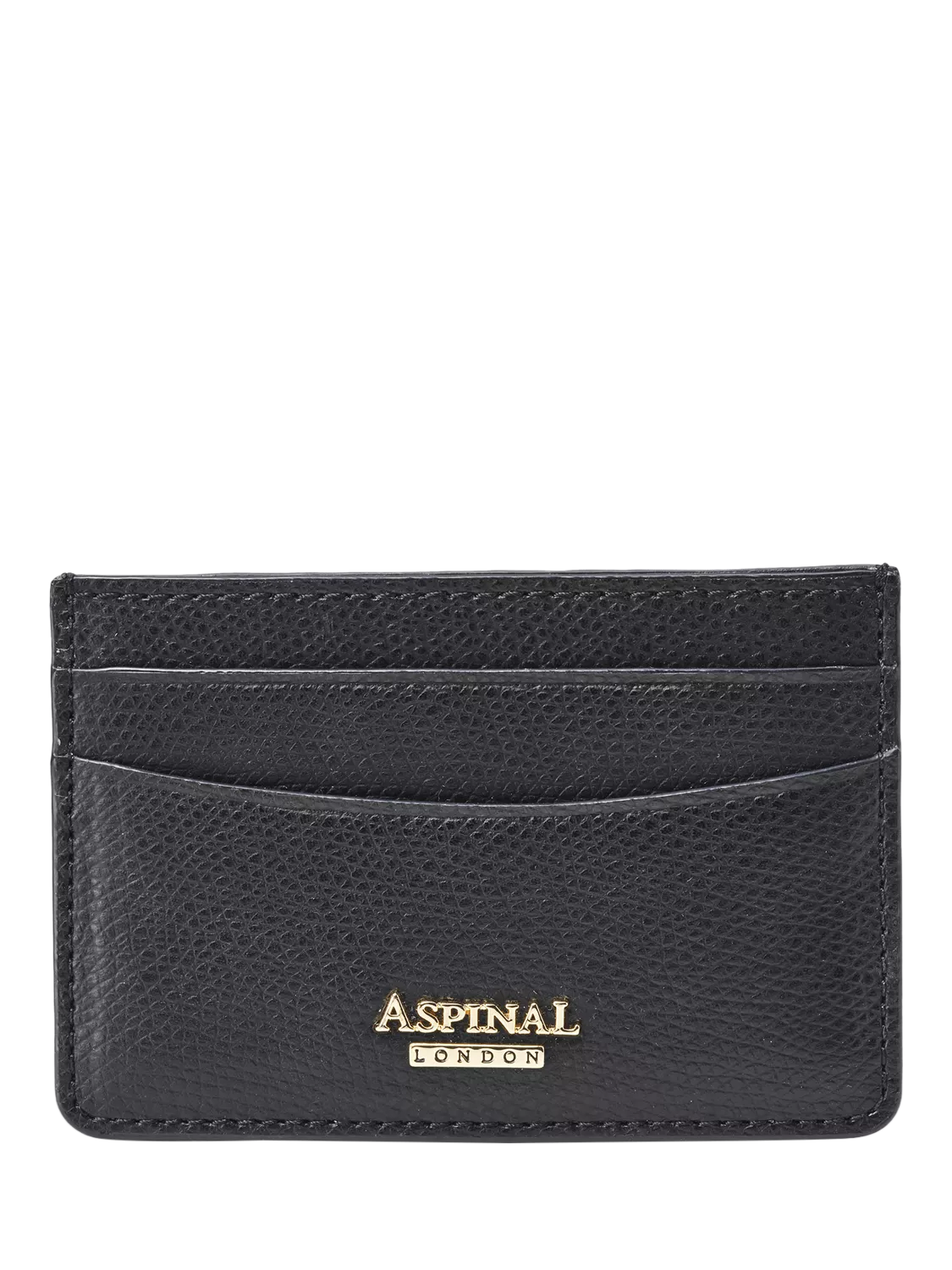 Aspinal of London leather slim credit card case black, imported from the UK