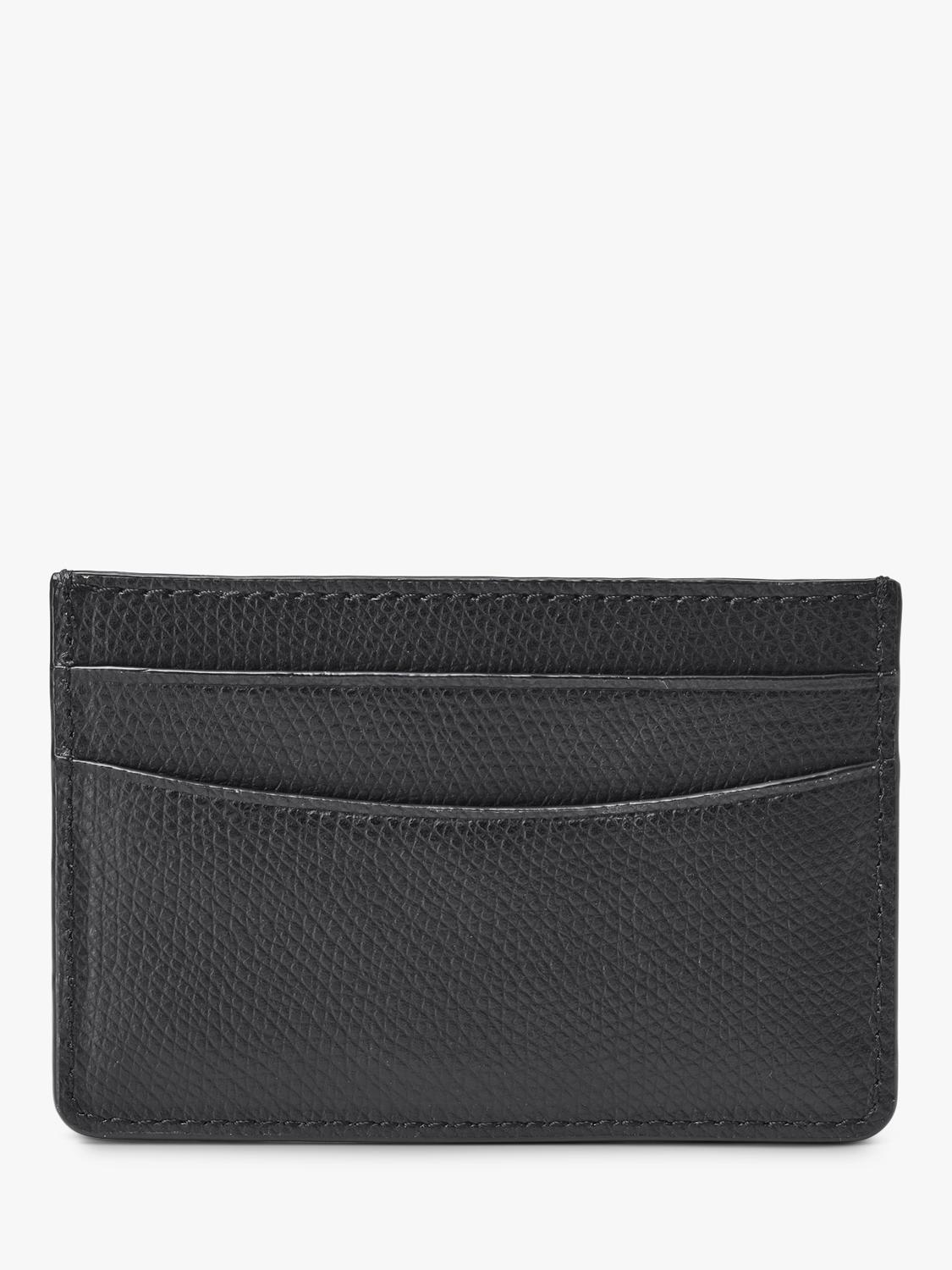 Aspinal of London leather slim credit card case black, imported from the UK