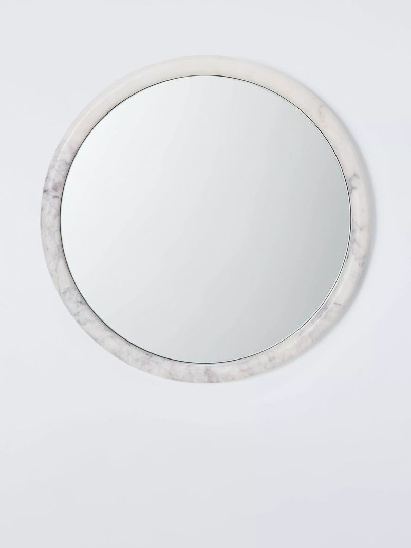 John Lewis Marble Round Wall Mirror, 50cm