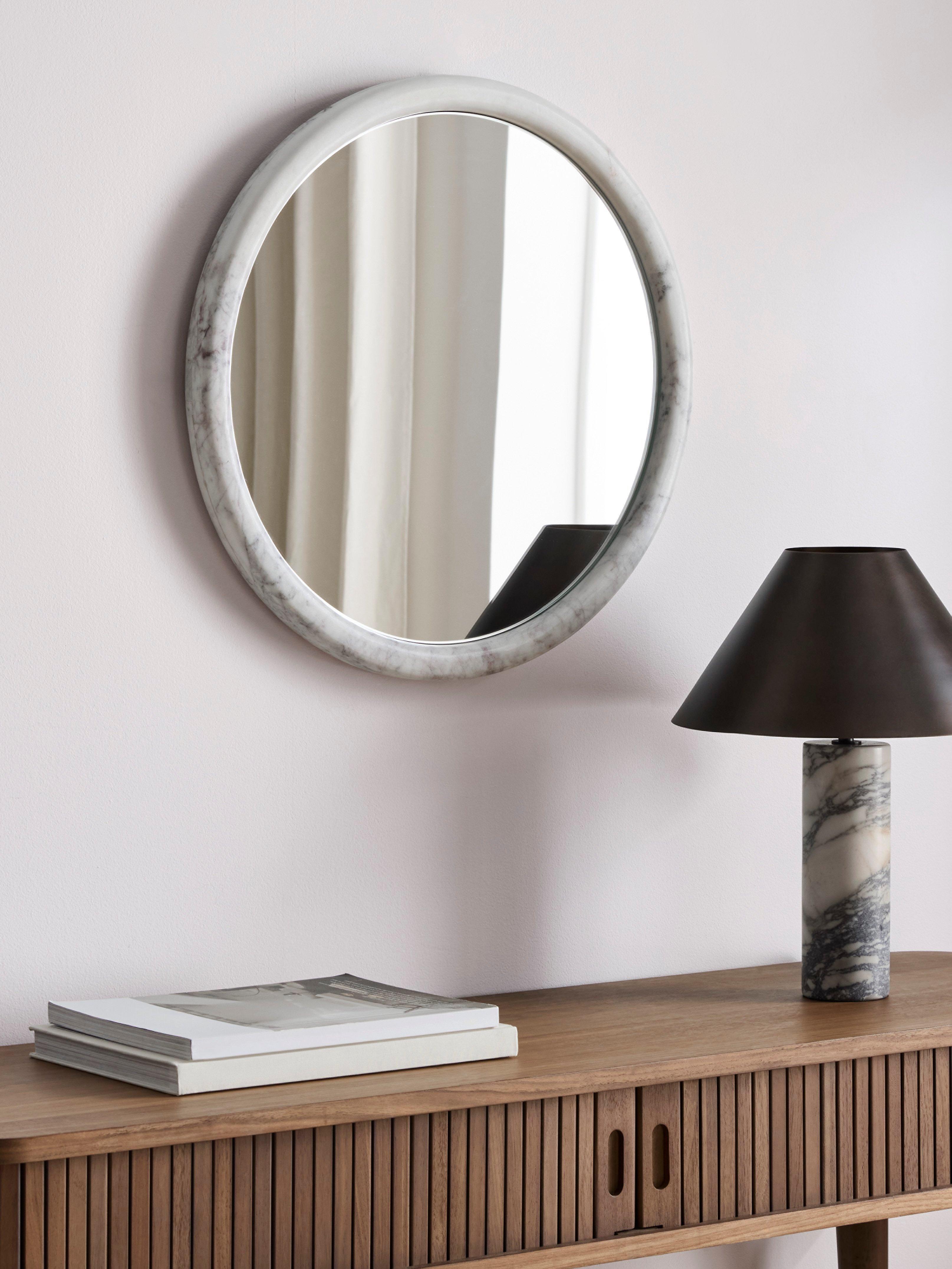 John Lewis marble round wall mirror 50cm, imported from the UK