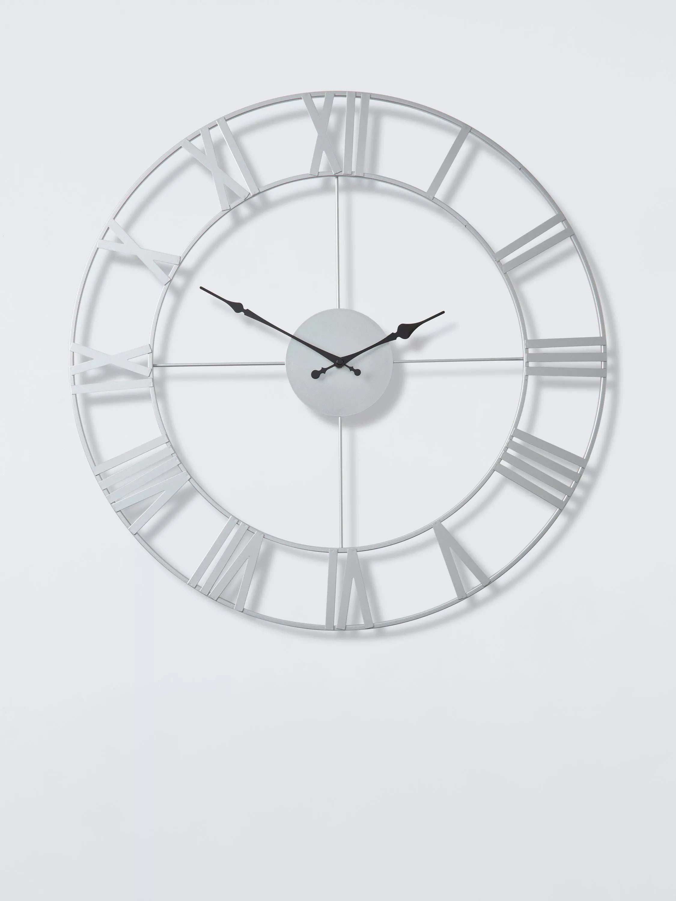 John Lewis 60cm skeleton wall clock Roman numerals (British brand)
