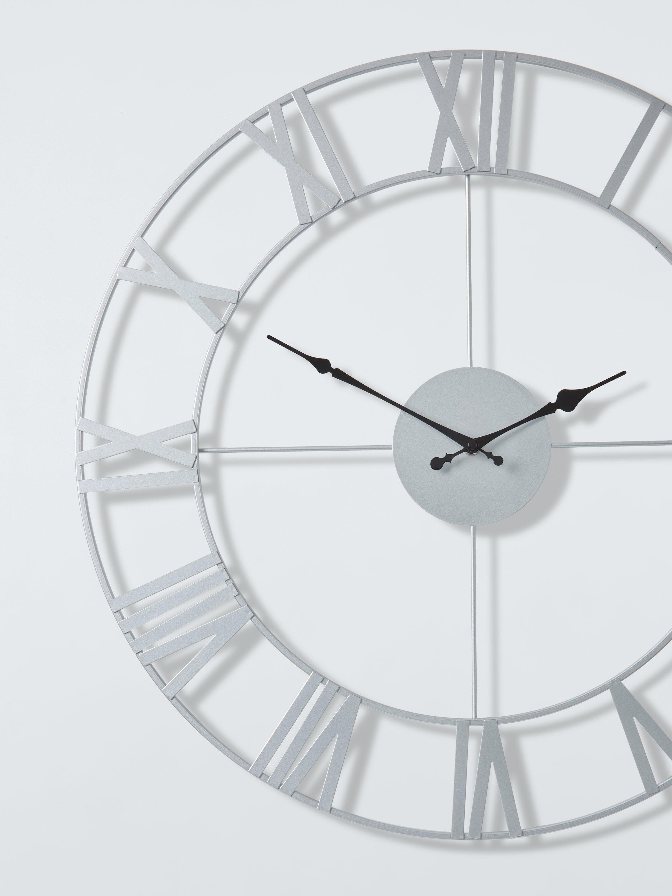 John Lewis 60cm skeleton wall clock Roman numerals (British brand)
