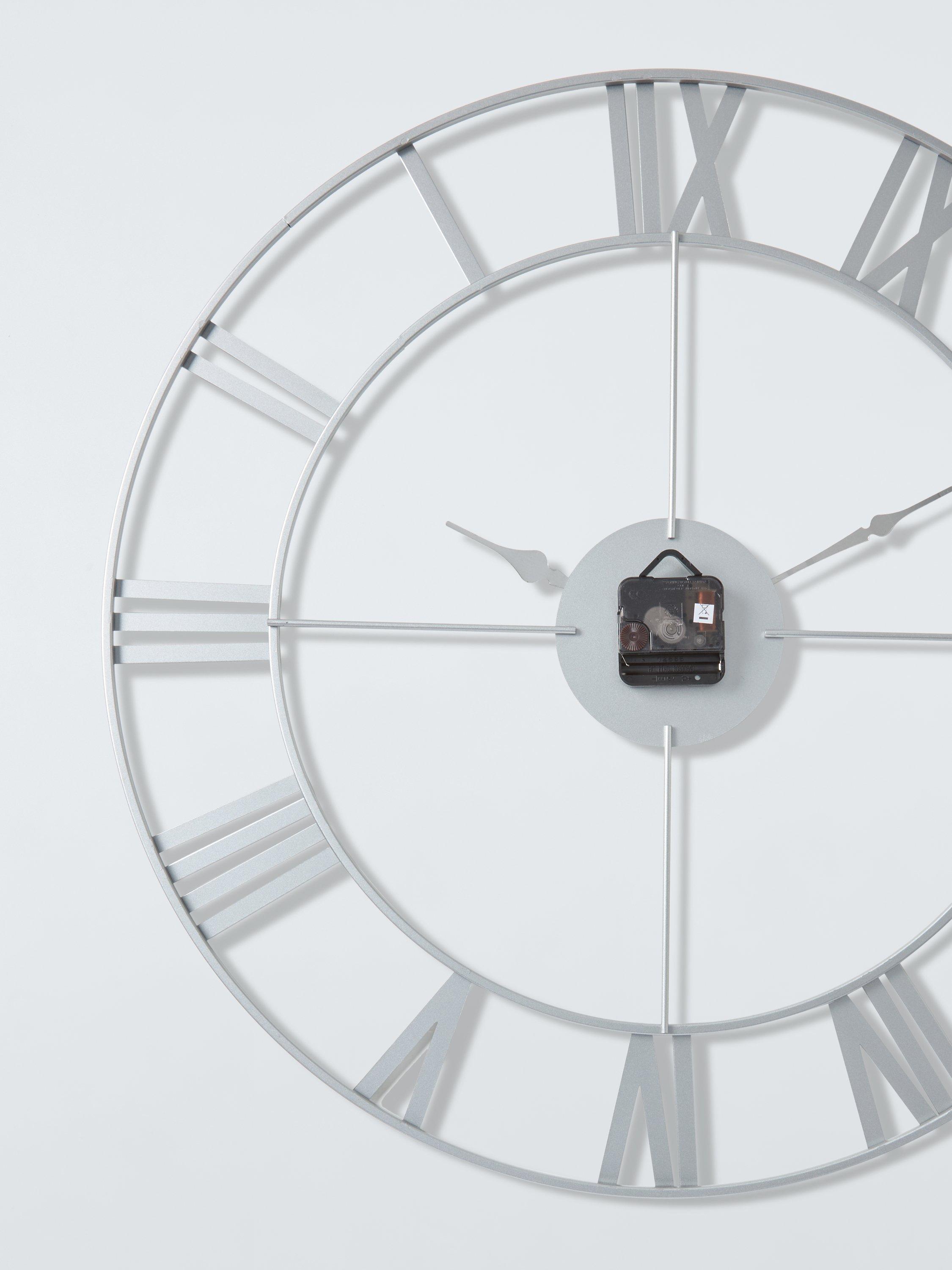 John Lewis 60cm skeleton wall clock Roman numerals (British brand)