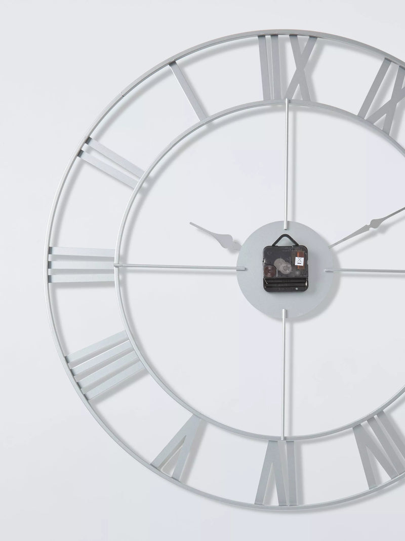John Lewis 60cm skeleton wall clock Roman numerals (British brand)