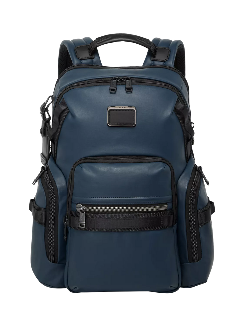 TUMI Navigation Backpack navy coated canvas 42.27L - British product