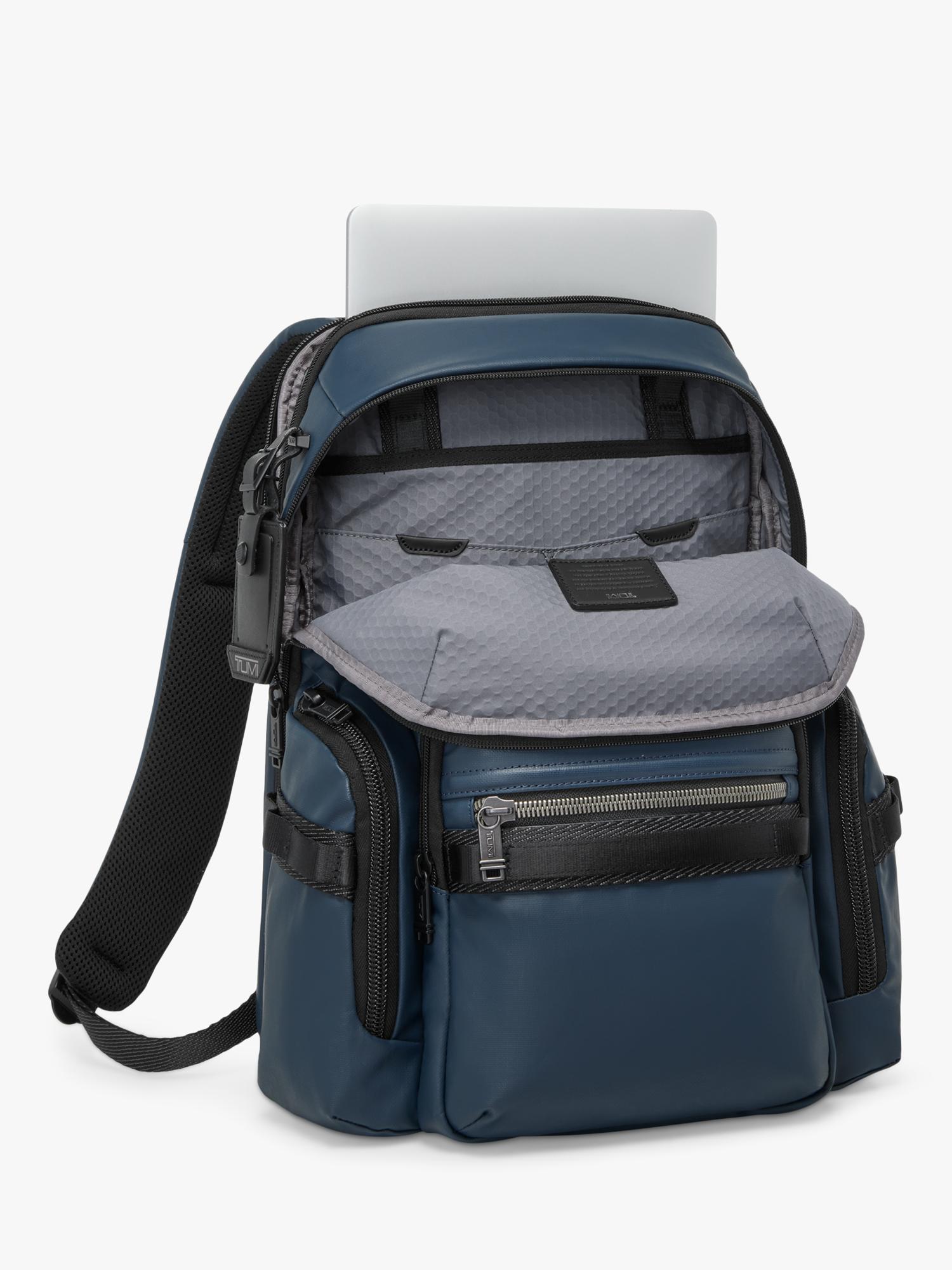 TUMI Navigation Backpack navy coated canvas 42.27L - British product