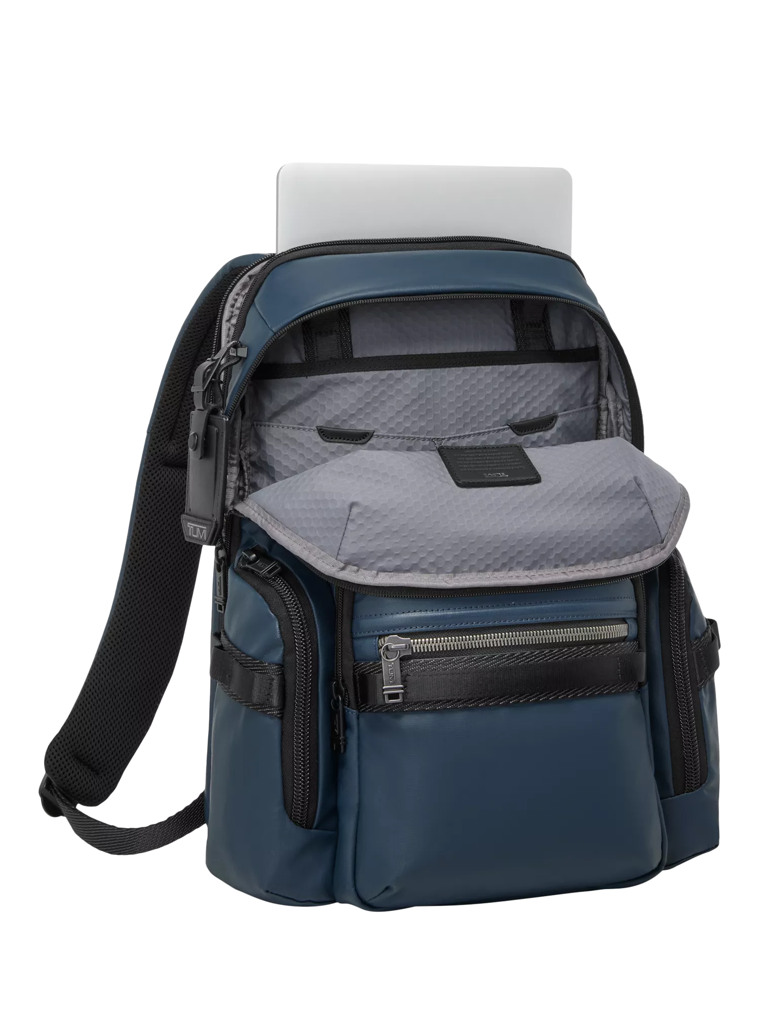 TUMI Navigation Backpack navy coated canvas 42.27L - British product