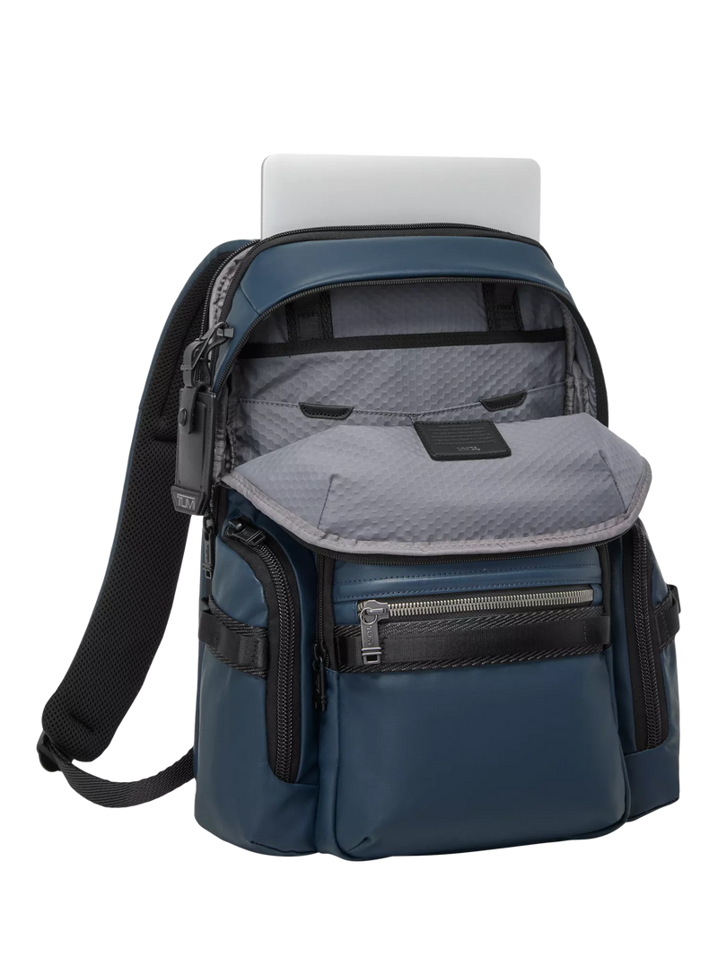 TUMI Navigation Backpack navy coated canvas 42.27L - British product