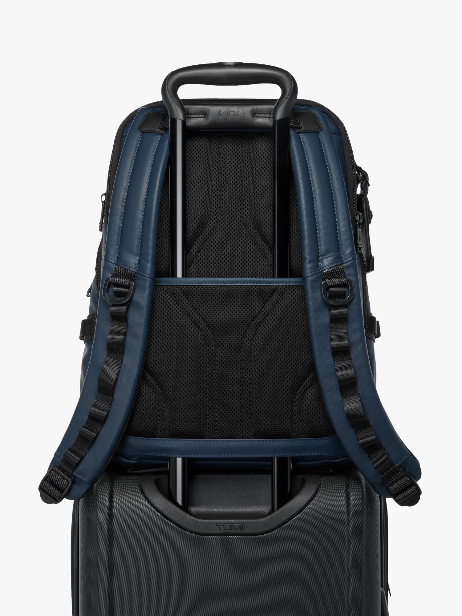 TUMI Navigation Backpack navy coated canvas 42.27L - British product
