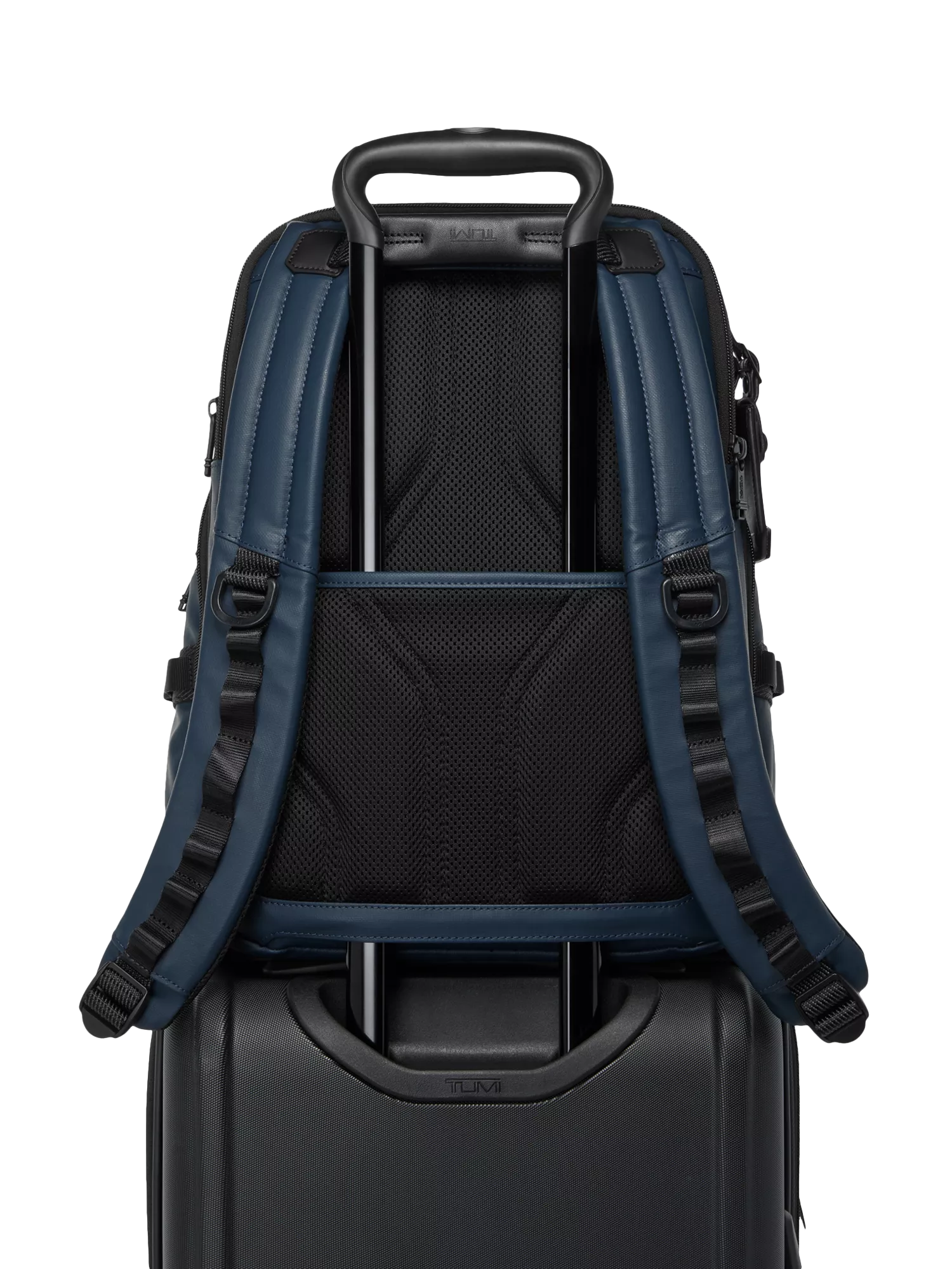 TUMI Navigation Backpack navy coated canvas 42.27L - British product