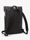 TUMI Osborn Roll Top Backpack in Espresso Brown Bombe, imported from the UK