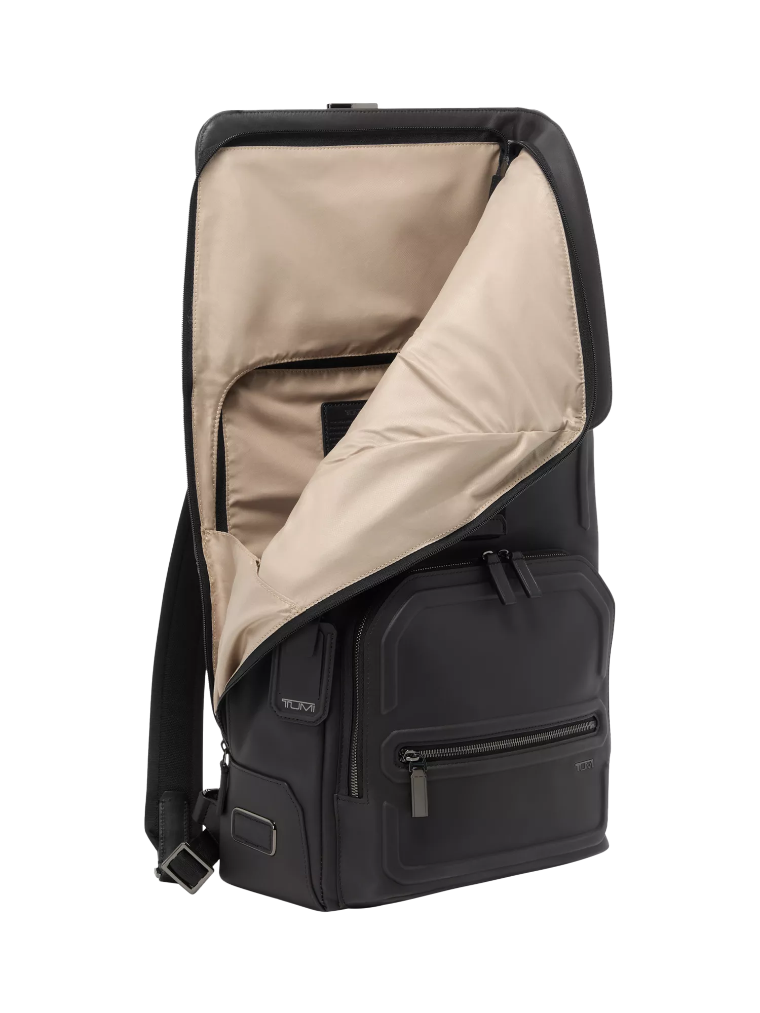 TUMI Osborn Roll Top Backpack in Espresso Brown Bombe, imported from the UK