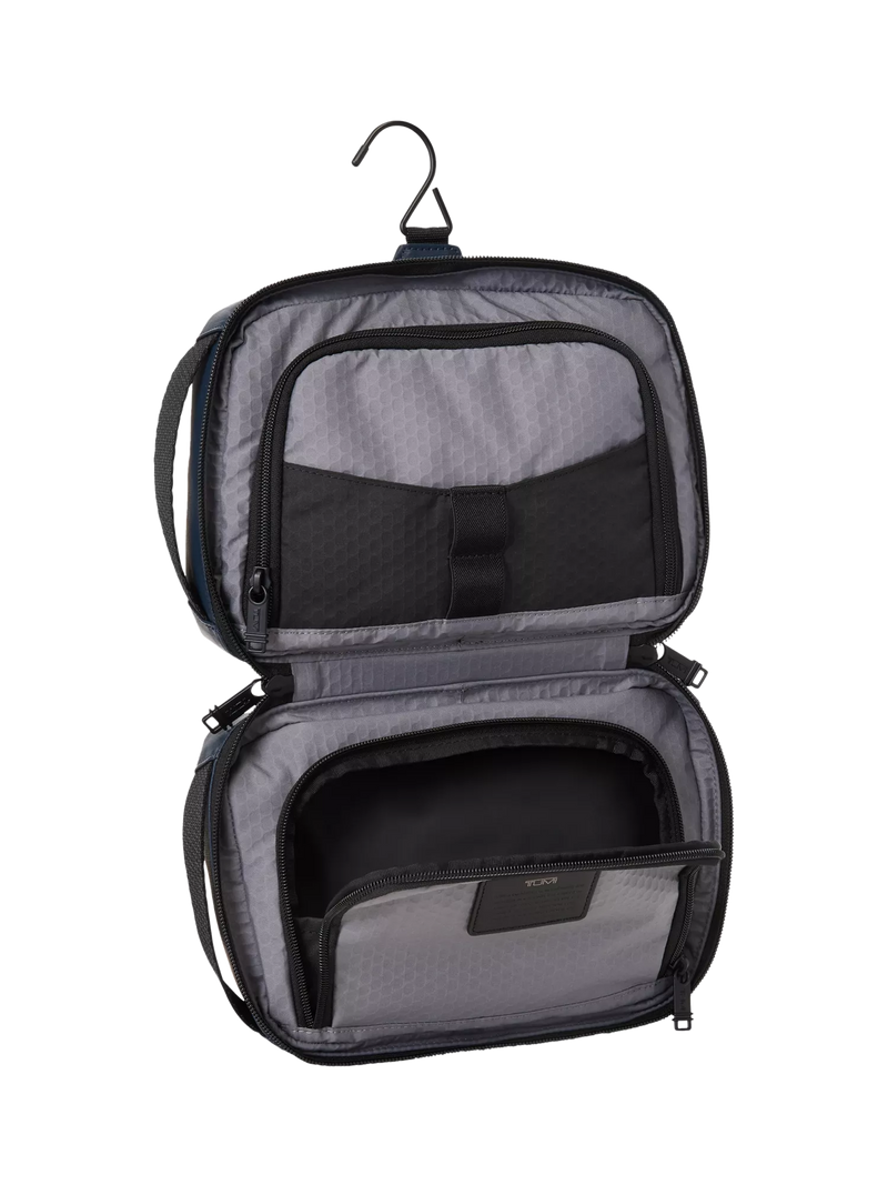 TUMI Response travel kit navy coated canvas (British brand)