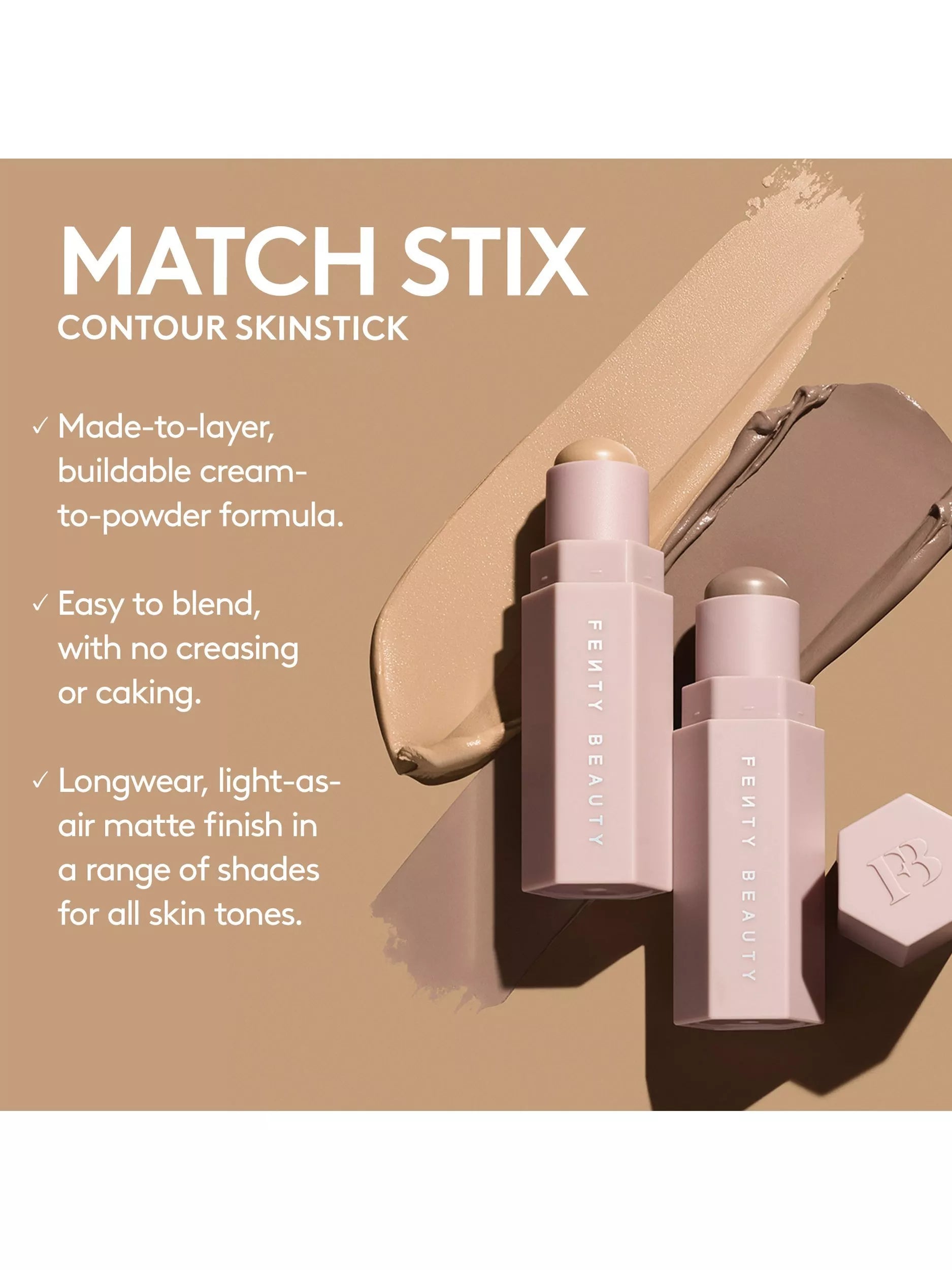 Matte Contour Cream-to-Powder Makeup Stick in Truffle