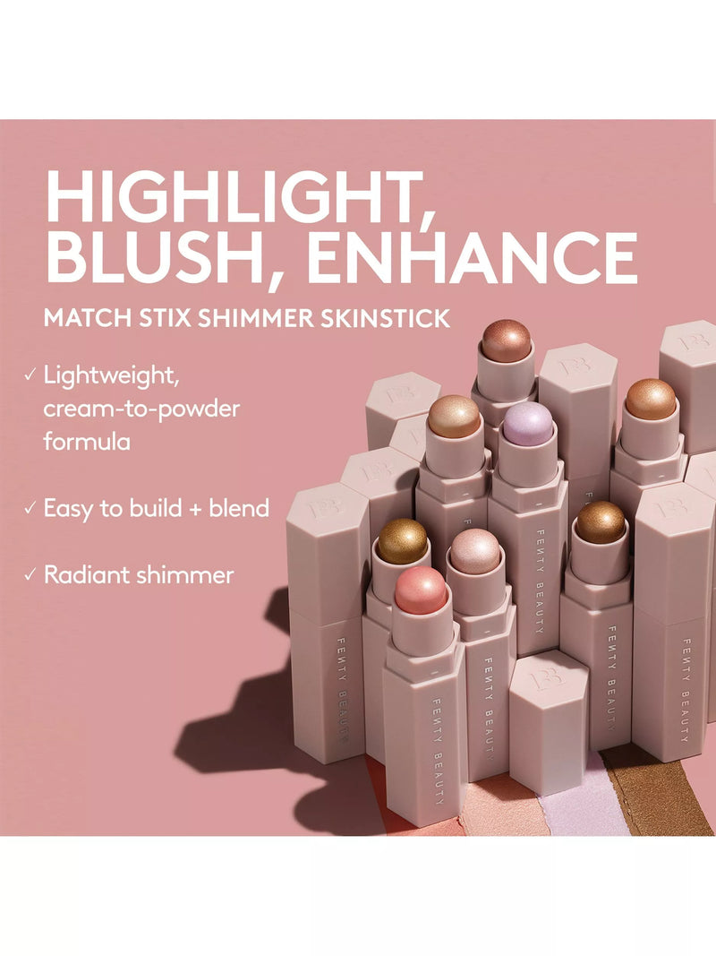Fenty Beauty shimmer skinstick for highlighting and blush - British product