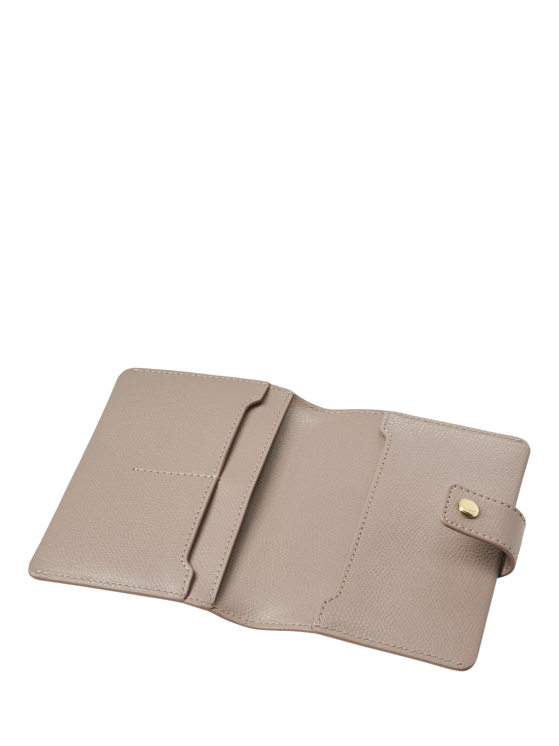 Aspinal of London leather duo passport cover taupe, imported from the UK
