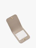Aspinal of London taupe leather luggage tag (British brand)