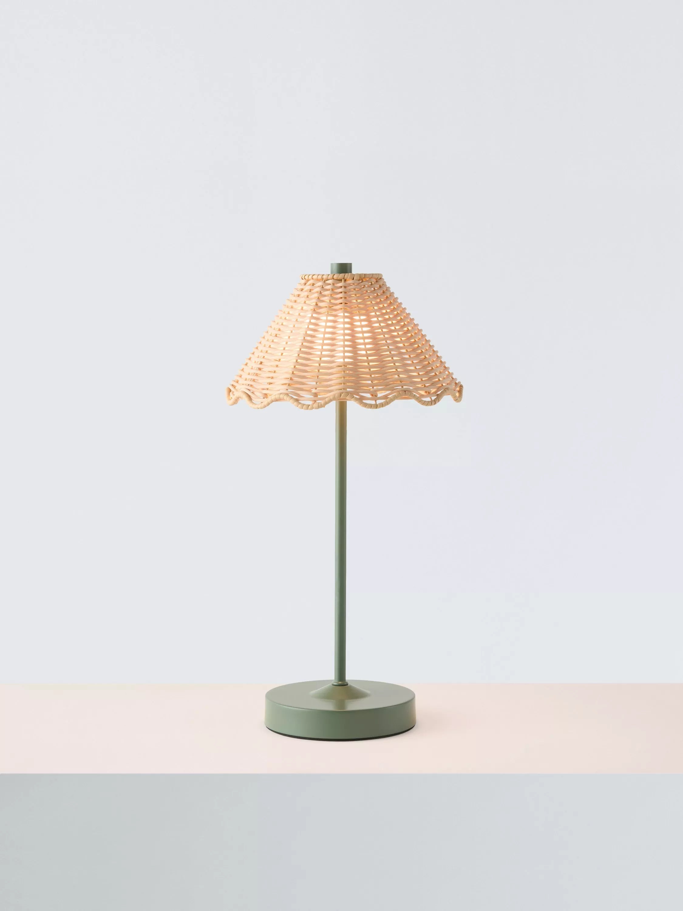 John Lewis Nellie Rechargeable Portable Rattan Indoor/Outdoor Table Lamp