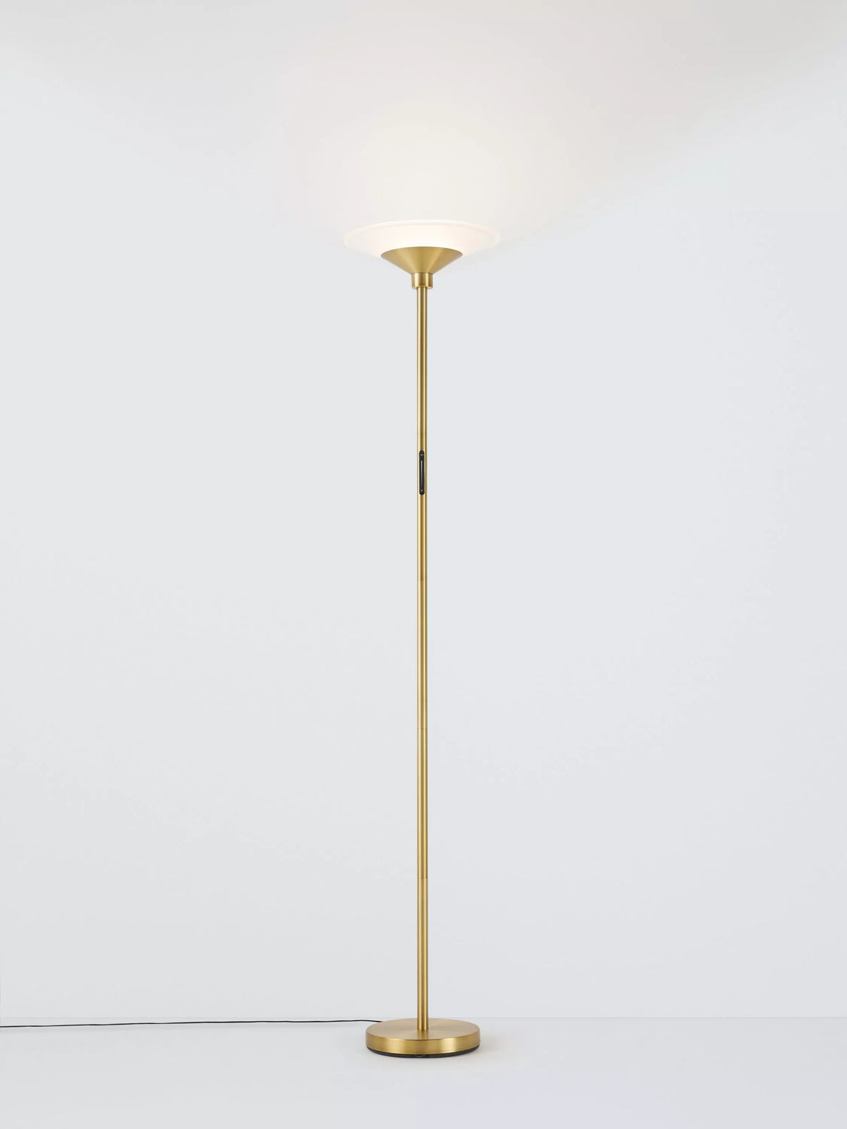 John Lewis LED torchiere floor lamp antique brass, UK version