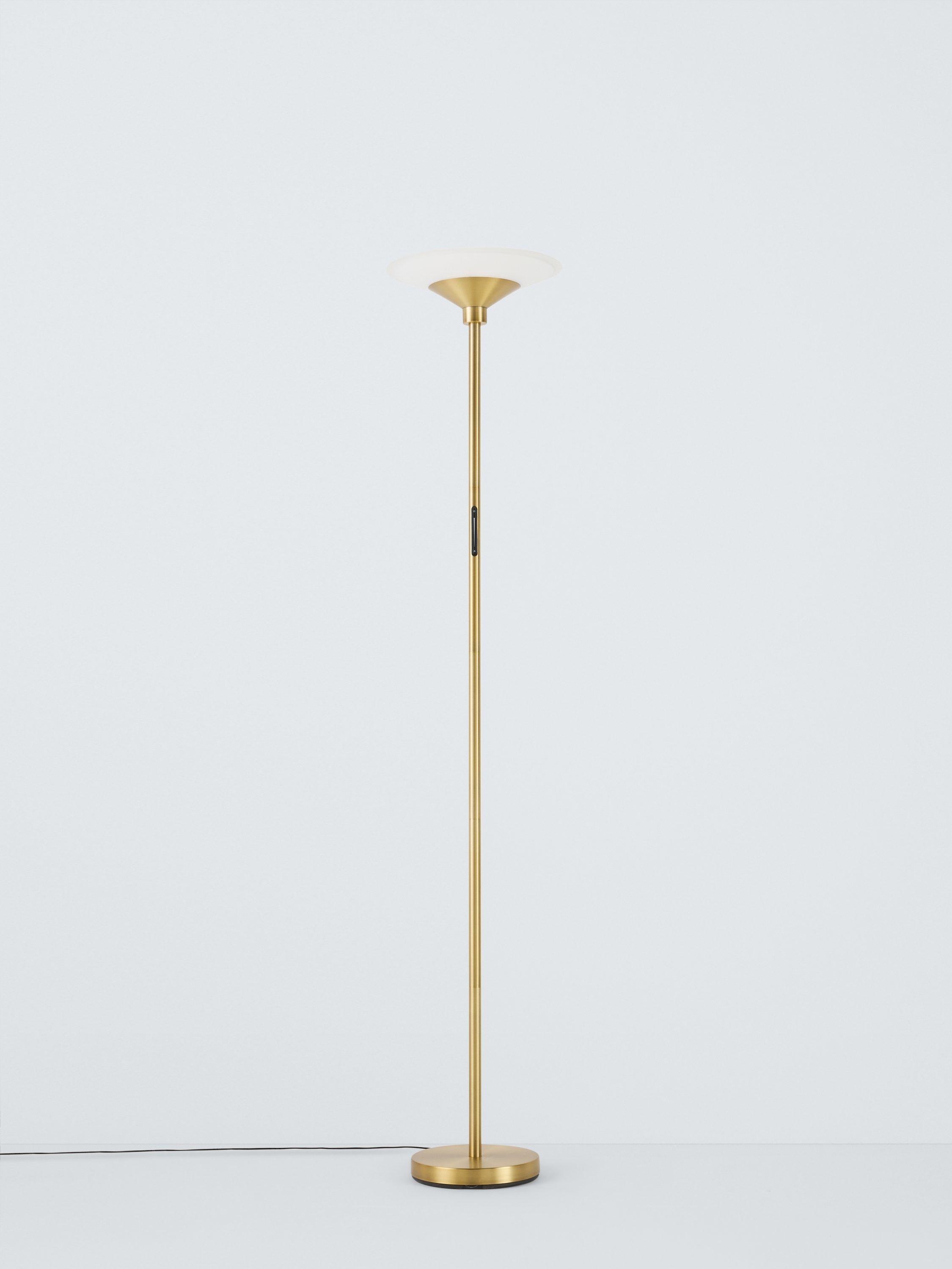John Lewis LED torchiere floor lamp antique brass, UK version