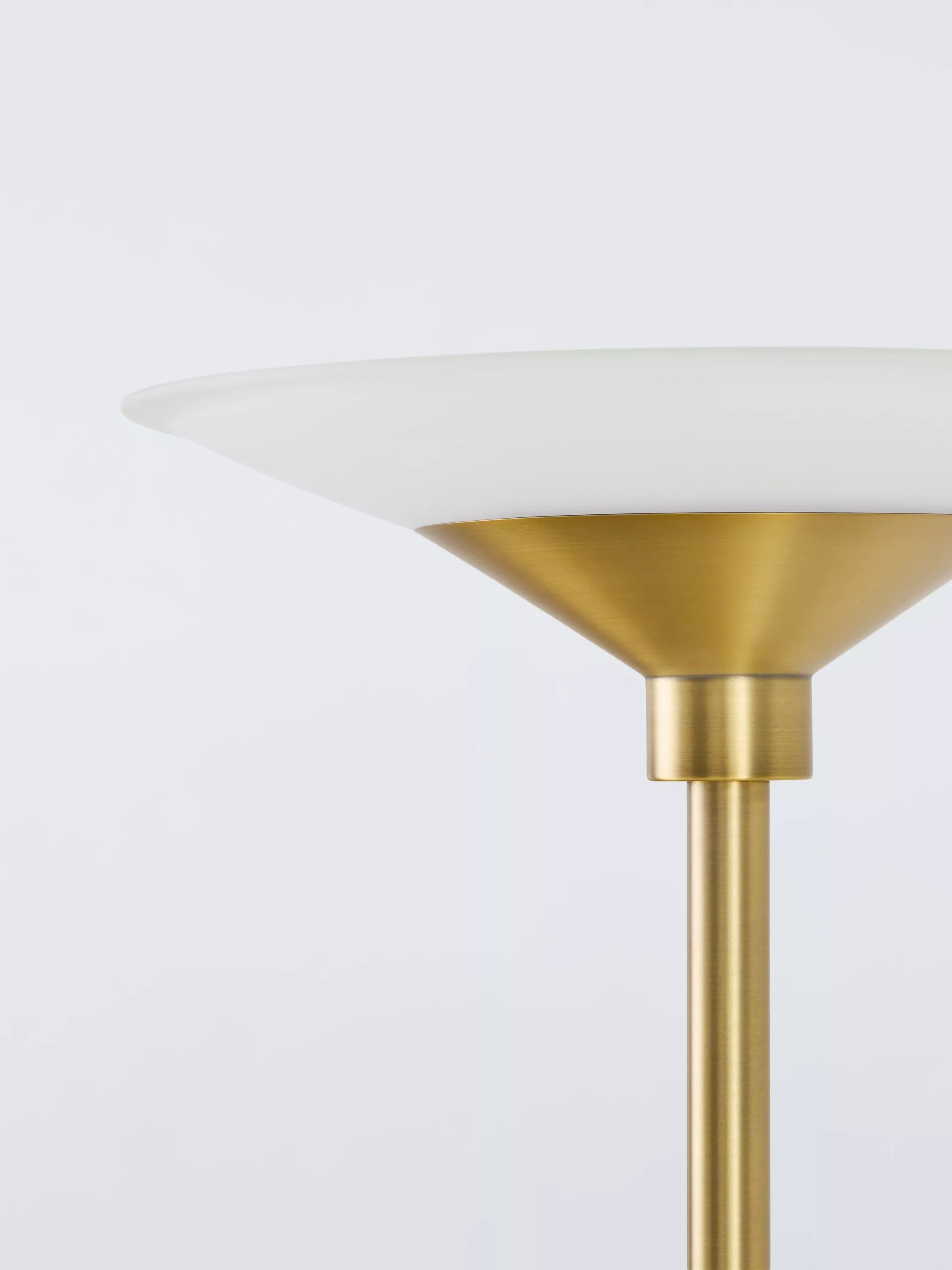 John Lewis LED torchiere floor lamp antique brass, UK version