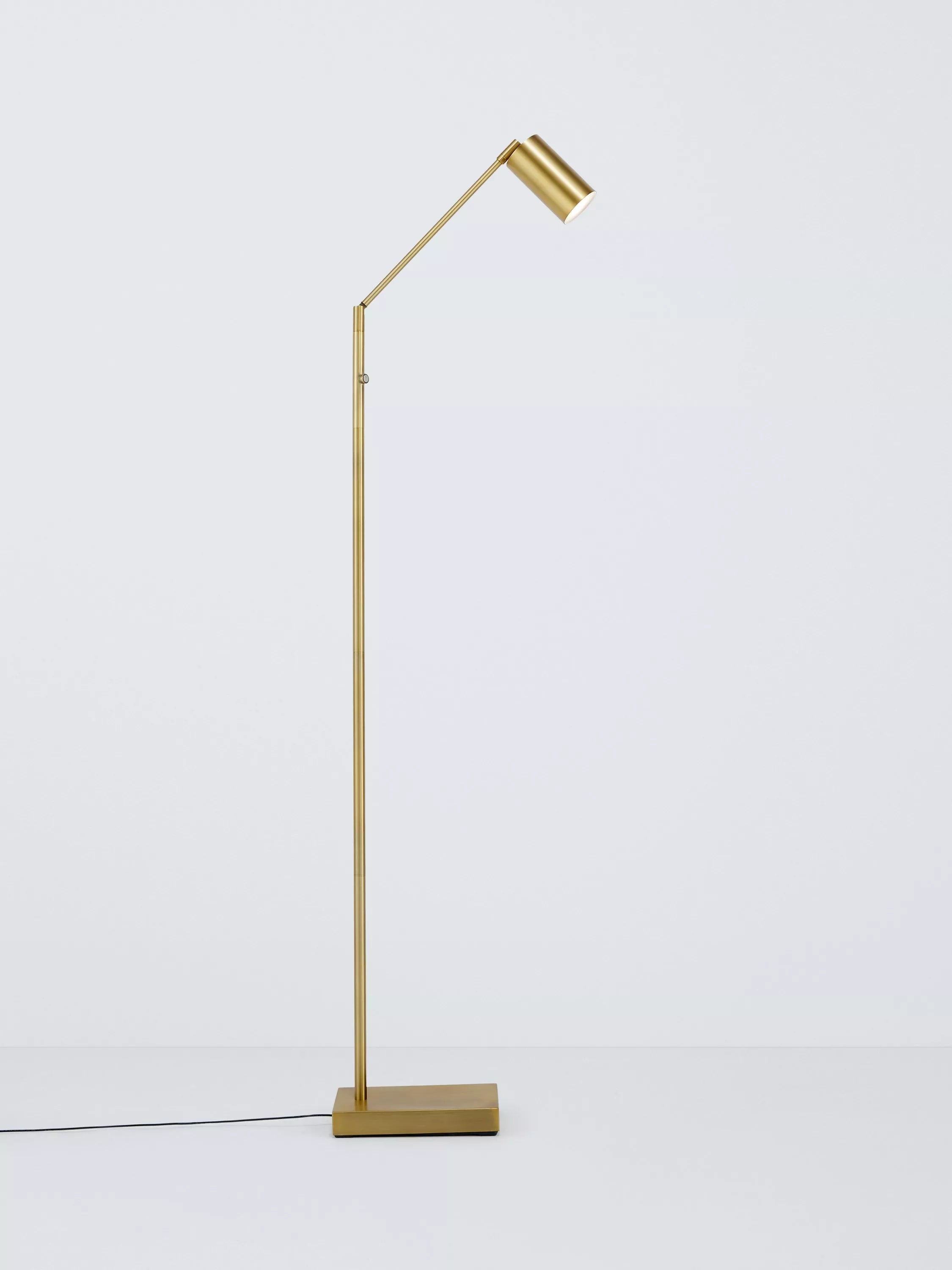 John Lewis LED floor lamp antique brass 127cm, imported from the UK