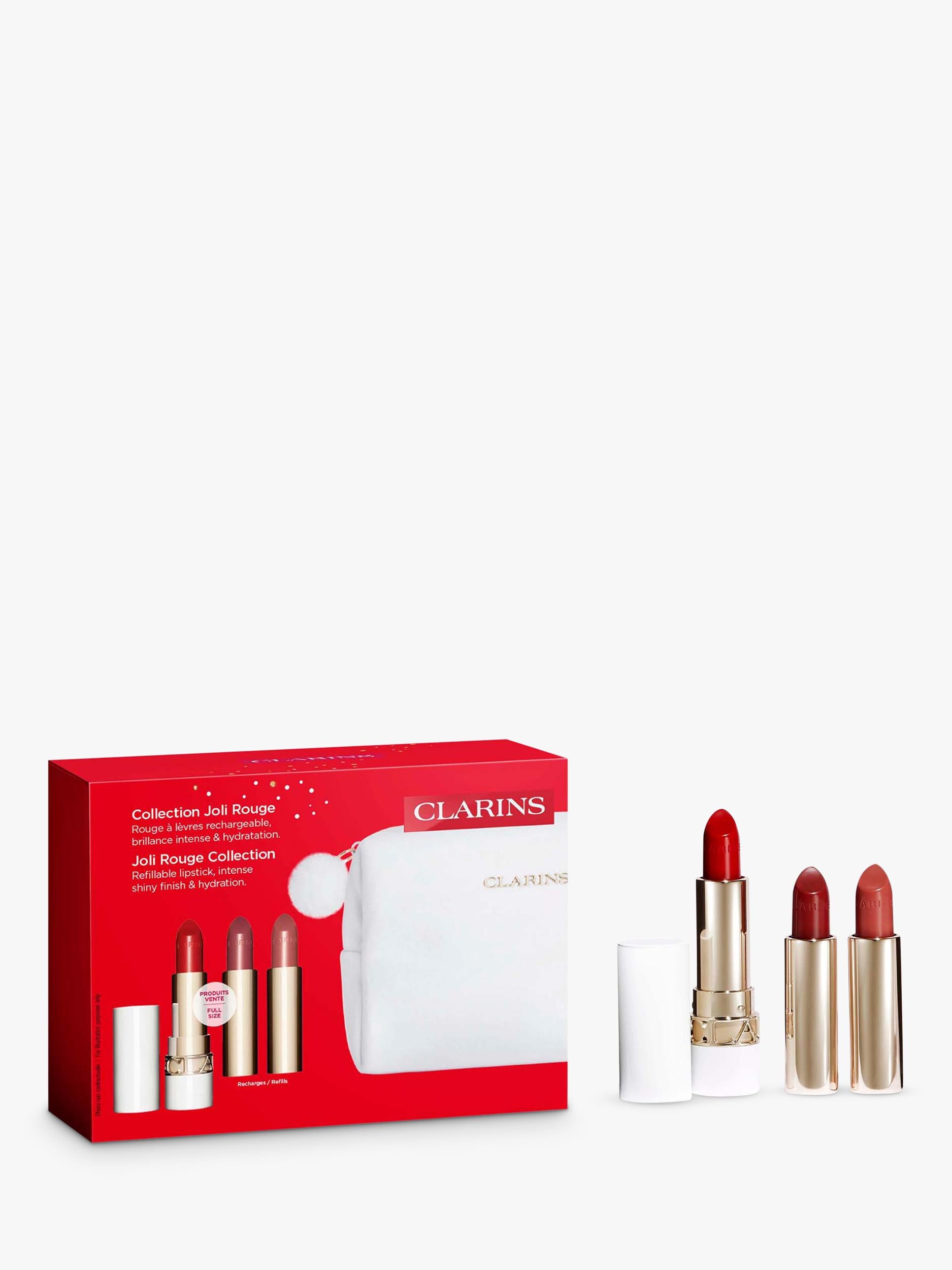Clarins Joli Rouge refillable lipstick gift set - British product