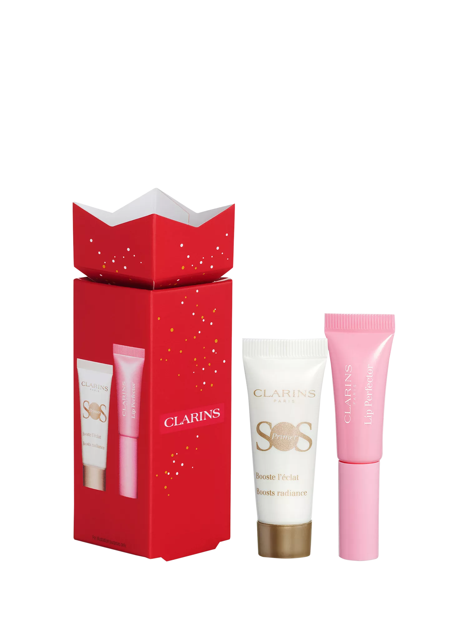 Clarins gift set lip perfector 5ml primer 10ml, imported from the UK