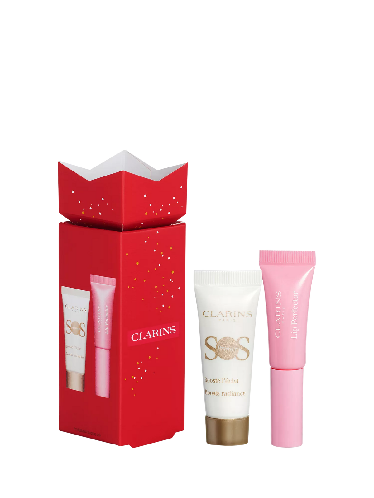 Clarins gift set lip perfector 5ml primer 10ml, imported from the UK