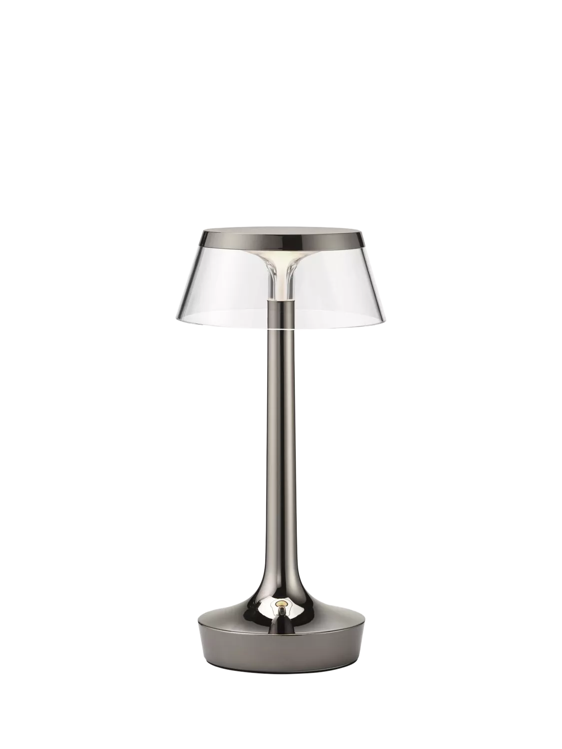 Flos Bon Jour Unplugged black chrome table lamp (British brand)