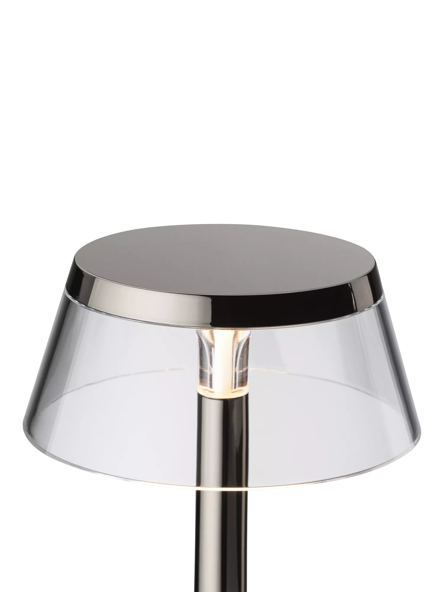 Flos Bon Jour Unplugged black chrome table lamp (British brand)