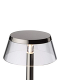 Flos Bon Jour Unplugged black chrome table lamp (British brand)