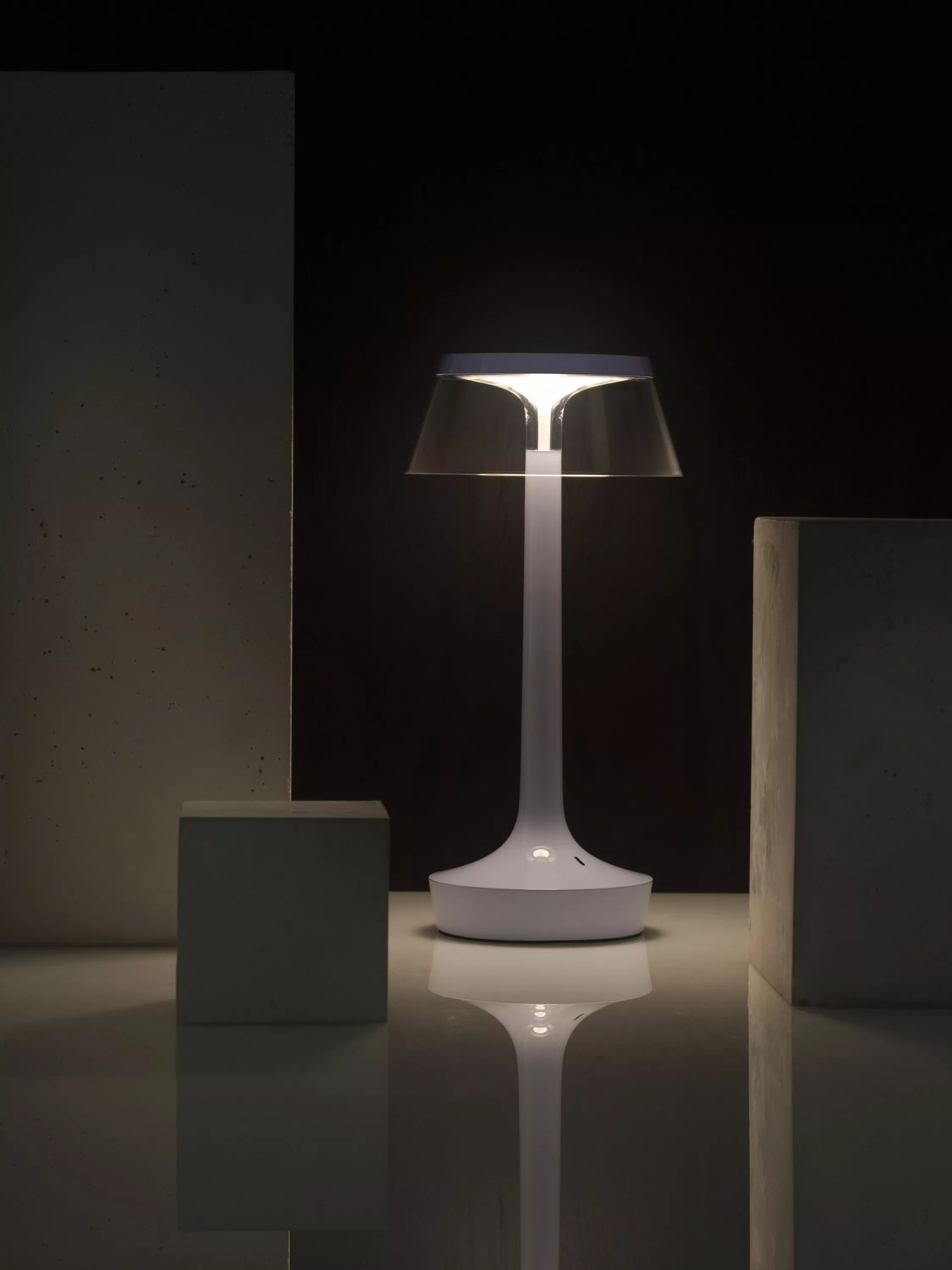Flos Bon Jour Unplugged Fade Blue table lamp - British product