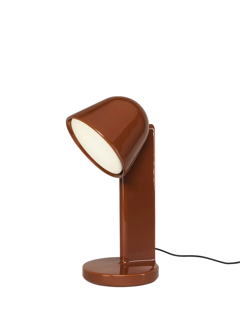 Flos Céramique desk lamp rusty red with ceramic body - British product