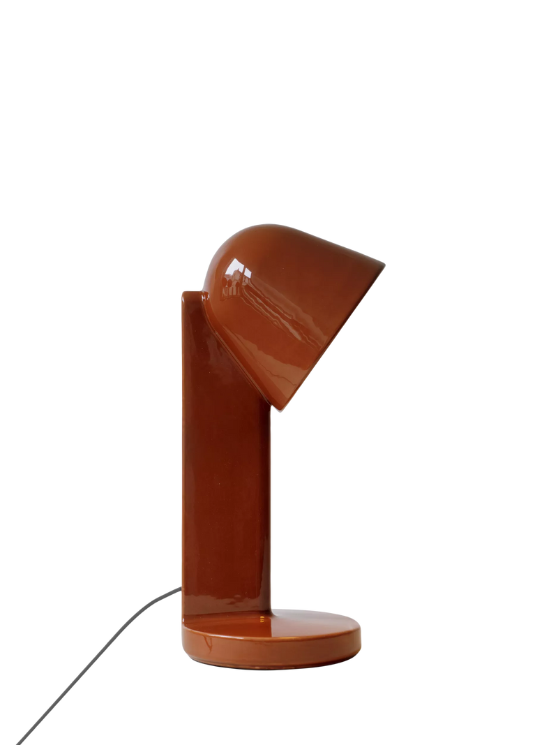 Flos Céramique desk lamp rusty red with ceramic body - British product